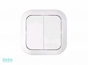 Выключатель 2 клав. (cкрытый, 6А) белый, Гармония, BYLECTRICA (Выключатель двухклавишный скрытой установки Гарантийный срок:24 месяца)