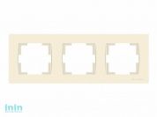 Рамка 3-ая горизонтальная кремовая, RITA, MUTLUSAN