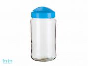 Банка для сыпучих продуктов Avena 1,5 л, голубая лагуна, BEROSSI (Изделие из стекла и пластмассы. Литраж 1.5л)