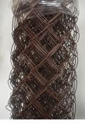 Сетка рабица в пвх 1.2*10 м Яч 55*55 ф2.4 мм Коричневая