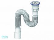 Сифон 1 1/2"х40/50 гофрированный 800 мм, Unicorn