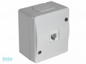 Розетка компьютерная 1хRJ45 (Cat5e, открытая) серая, NEMLIYER, MUTLUSAN