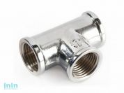 Тройник вн. 1/2 Хром, General Fittings (Тройник ХРОМ 1/2"х1/2"х1/2" Вн./Вн./Вн.)