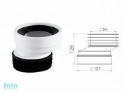 Соединитель  для унитаза эксцентриковый 20 мм, NOVA