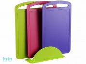 Доска разделочная (набор из 3-х шт., салатовый) на подставке (IDEA)