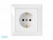 Розетка 1-ая (скрытая, с/з) белая, Стиль, Bylectrica (штепсельная скрытой установки Гарантийный срок:24 месяца)