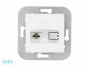 Розетка 1-ая телефонная (скрытая) белая, Уют, Bylectrica (Розетка  ТР4-057 Гарантийный срок:24 месяца)