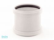 Муфта для малошумной канализации, белый d 110 РосТурПласт