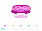 Контейнер пласт. прямоуг. 0.3 л, с крышкой, Frigo, DRINA (105х105х50 мм, цвета в ассортименте)