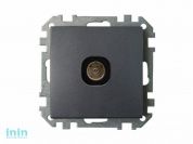 Розетка 1-ая телевизионная (скрытая) графит, Стиль, Bylectrica (Розетка телевизионная скрытой установки)