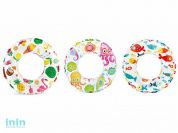 Надувной круг для плавания Lively Print, 61 см, INTEX (от 3 до 6 лет, цвета в ассортименте)