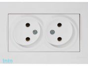 Розетка 2-ая (скрытая, б/з) белая, RITA, MUTLUSAN (16 A, 250 V, IP 20)