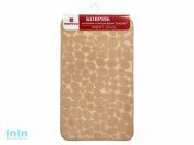 Коврик для ванной c памятью формы "Камушки" 45х75х1,2 см, бежевый, VORTEX (ВОРТЕКС)