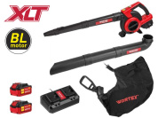 Аккум. воздуходувка WORTEX BB 2536-1 D в кор. ALL1 XLT SET БЕСЩЁТ.ДВИГ., 18В+18В, 2акб, 4 Ач, мак (36 В (2х18 В), макс.объем возд. потока 550 м куб/ч, функция пылесоса с мульчированием, БЕСЩЁТ. ДВ)
