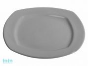 Тарелка обеденная керамическая, 275 мм, квадратная, серия Измир, серая, PERFECTO LINEA (Супер цена!)