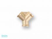 Соединение внутр. резьба 1/4" Y-образное (латунь) ECO