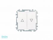 Выключатель 2 клав. с самовозвратом и механич. блокировкой (скрытый) белый, Стиль, Bylectrica (двухклавишный скрытой установки с самовозвратом и механ