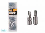 Насадка крестообразная PH2 25мм 20шт GEPARD (GP3601-25) (бита Phillips сталь S2 магнитная)