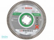 Алмазный круг 125х22 мм по керамике Turbo X-LOCK Best for Ceramic Extraclean BOSCH (сухая резка, подходит для всех типов УШМ)