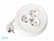 Удлинитель на катушке 2,5м (3 роз., 2.5кВт, с/з, ПВС 3х1) Bylectrica (Удлинитель на катушке трехместный с заземляющим контактом 10А Гарантийный срок:2