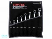 Набор ключей накидн. 6-22мм 8шт (черное полотно) TOPTUL (GPAI0802)