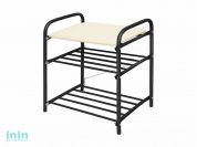 Банкетка для обуви, 500х330х450 мм, черный, NIKA