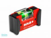 Уровень 68 мм 1 глазок пластм. GO! magnetik CLIP! (SOLA) Магнитный (Карманный магнитный уровень с держателем на пояс. Подсветка глазка.)