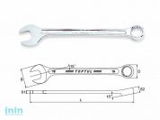 Ключ комбинированный 17мм 15° TOPTUL (AAEX1717)