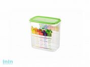 Контейнер Vitaline, 1,5 л, салатный, BEROSSI (Изделие из пластмассы. Литраж 1,5 л. Размер 160 х 101 х 163 мм)