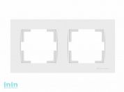 Рамка 2-ая горизонтальная белая, RITA, MUTLUSAN