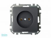 Розетка 1-ая (скрытая, б/з) графит, Стиль, Bylectrica (штепсельная скрытой установки Гарантийный срок:24 месяца)
