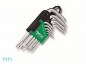 Набор ключей Torx T10-Т50 9шт короткие TOPTUL (GAAL0913)