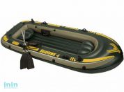 Надувная лодка четырехместная Seahawk 4, 351х145х48 см + весла алюмин. 122 см, насос ручной, INTEX