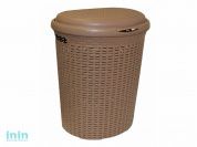 Корзина для белья РОТАНГ 50л (бежевый) (IDEA)