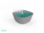 Салатник двухцветный Taila cuadrado (Тайла куадрадо) 1 л, бирюза, BEROSSI (Изделие из пластмассы. Литраж 1 л.   Размер 157 х 66 мм)