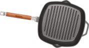 Чугунная сковорода гриль квадратная 240х240 со съемной ручкой арт.10241