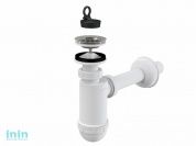 Сифон для умывальника O32 с нержавеющей peшeткой O63, Alcaplast (Сифон для умывальника D32 с нержавеющей peшeткой D63)