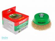 Щетка д/шлиф.маш."чашка" гофр. 100мм ВОЛАТ (для УШМ шлифмашины болгарки М14 торцевая крацовка)