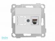 Розетка телефонная 1хRJ12 (скрытая, без рамки) белая, RITA, MUTLUSAN