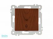 Выключатель проходной 1-клав. (скрытый, без рамки, винт. зажим) орех, RITA, MUTLUSAN (10 A, 250 V, IP 20)