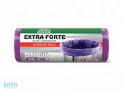 Пакеты для мусора 35л/30шт DOMI (Материал: LDPE (ПЭВД). Размер: 49х57см. Толщина: 12мкм. Цвет: фиолетовый.Тип дна: звезда)