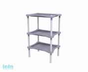 Этажерка с полками "Krita" 3-х секционная, сиреневый туман, BEROSSI (Изделие из пластмассы. Размер 401 х 278 х 680  мм)