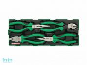 Набор-сет плоскогубцы, тонкогубцы, бокорезы 4предм. TOPTUL (GTA0416)