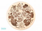 Доска разделочная, "Птички", ф 24 см, береза, MARMITON