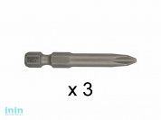 Насадка (бита) PH2 49 мм BOSCH (3 шт.) (посадочн. шестигранник 1/4 ")