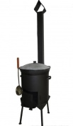 Печь под казан 10 л c дверцей и дымоходом