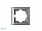 Рамка 1-местная серебро, Стиль, Bylectrica (Рамка одноместная серебро, Стиль Гарантийный срок:24 месяца)