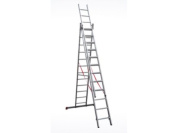 Лестница алюм. 3-х секц. 309/796/328 см 3х12 ступ. 20,2кг NV3230 Новая Высота (макс. нагрузка 150кг) (3230312)