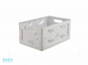 Корзина Flavia240х160х110, снежно-белый, BEROSSI (Изд. из пластм. Размер 240 х 160 х 110 мм (в сложенном виде), 460 х 379 х 16 мм (в разложенном))