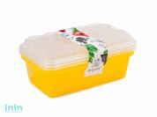 Набор контейнеров для заморозки Zip, лимон , BEROSSI (Изделие из пластмассы. Размер 200 х 120 х 95 мм)